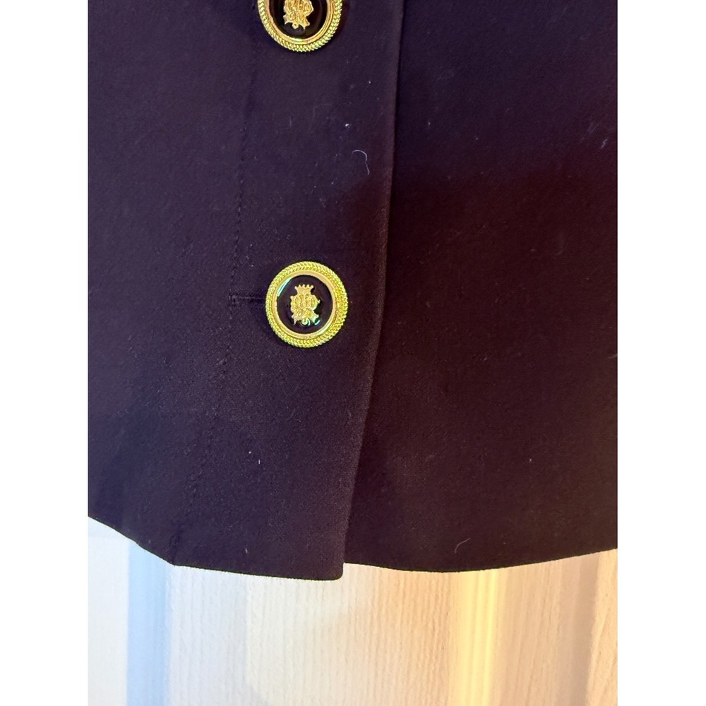 Zara Black Mini Skirt Gold Button Detail Size Large Date Night Chic - Picture 5 of 7